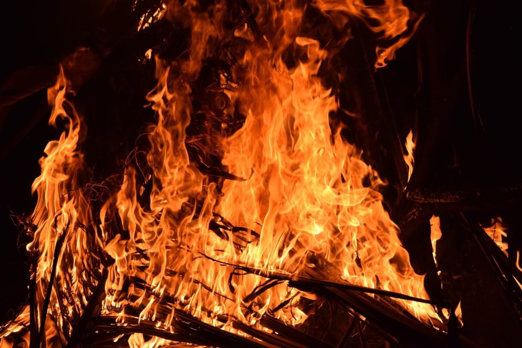 Fire Causes Burn Injuries